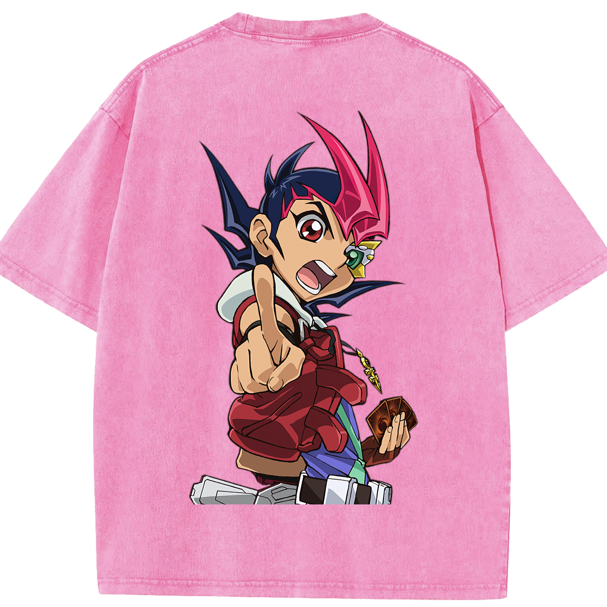 （画像用） 遊☆戯☆王 Yu-Gi-Oh! 綿100% ヴィンテージ風 半袖Tシャツ（背面プリント）